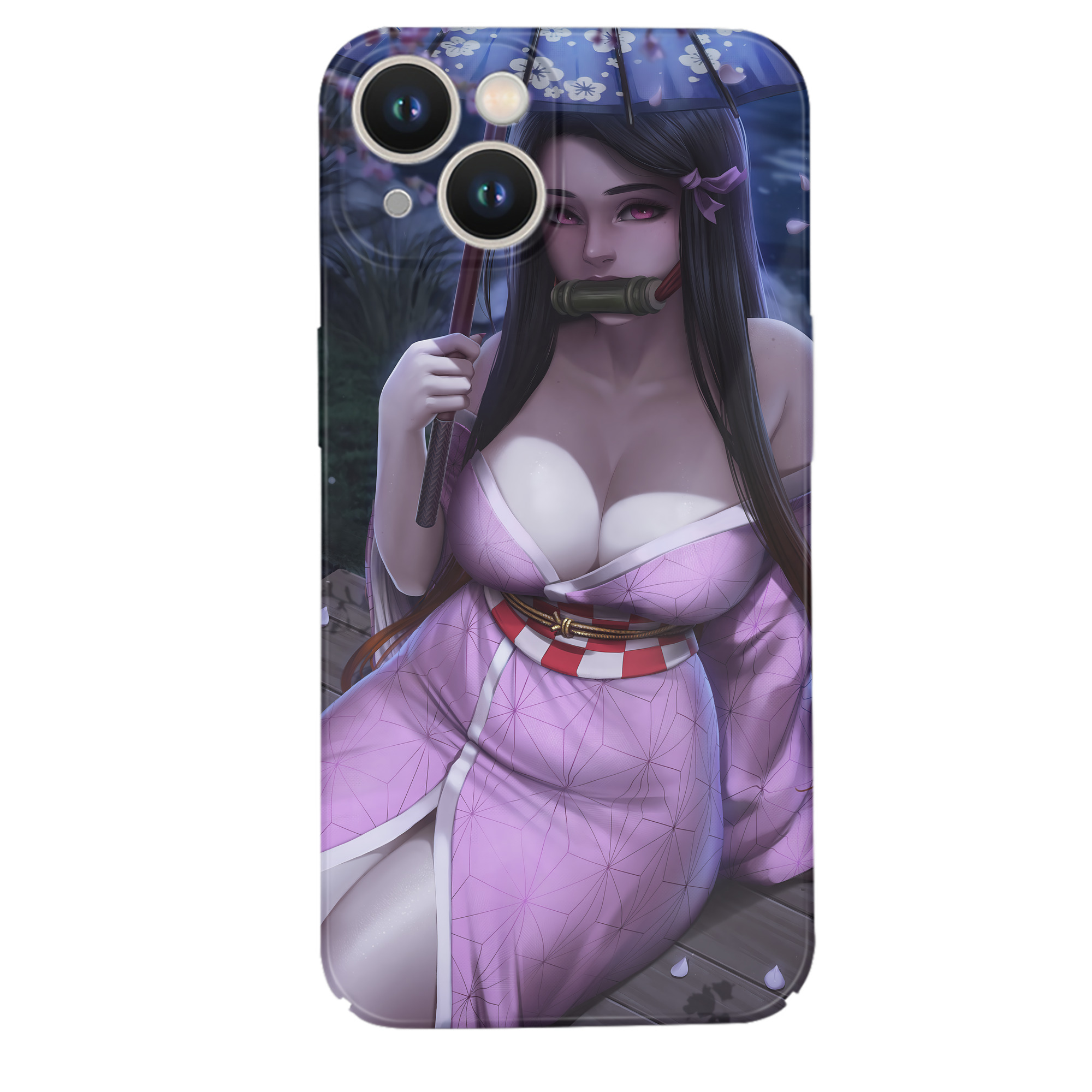 （画像用） 鬼滅の刃（きめつのやいば）竈門 禰󠄀豆子／かまど ねずこ Kamado Nezuko 【iPhone 14シリーズ対応】ハードケース